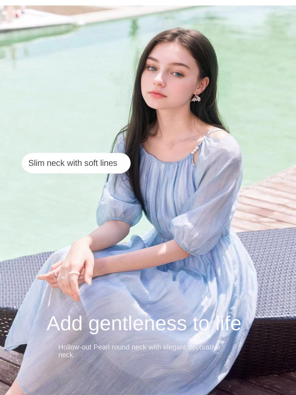 Gentle wind pink dress female summer new super nice temperament seaside vacation beach skirt