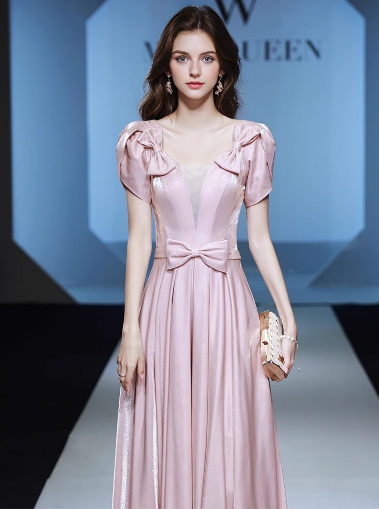 Pink Evening Dress Skirt Women Light Luxury High-end Host Graduation Adult Dresses Party Birthday Bridesmaid Anniversary Dresses