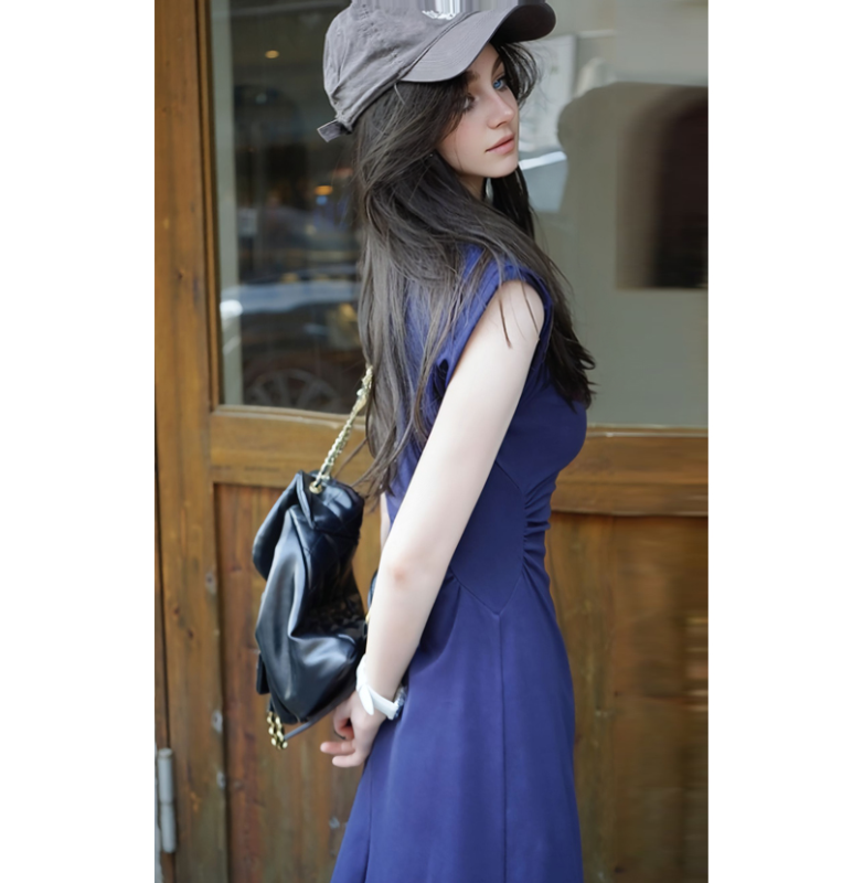 Official picture ~ original spot ~ senior sister Wenwen private dress summer temperament waist sexy design skirt