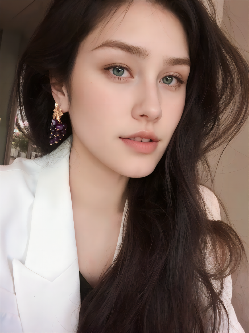 Vintage grape string long earrings niche sweet cool temperament retro Pearl earrings ear jewelry wholesale