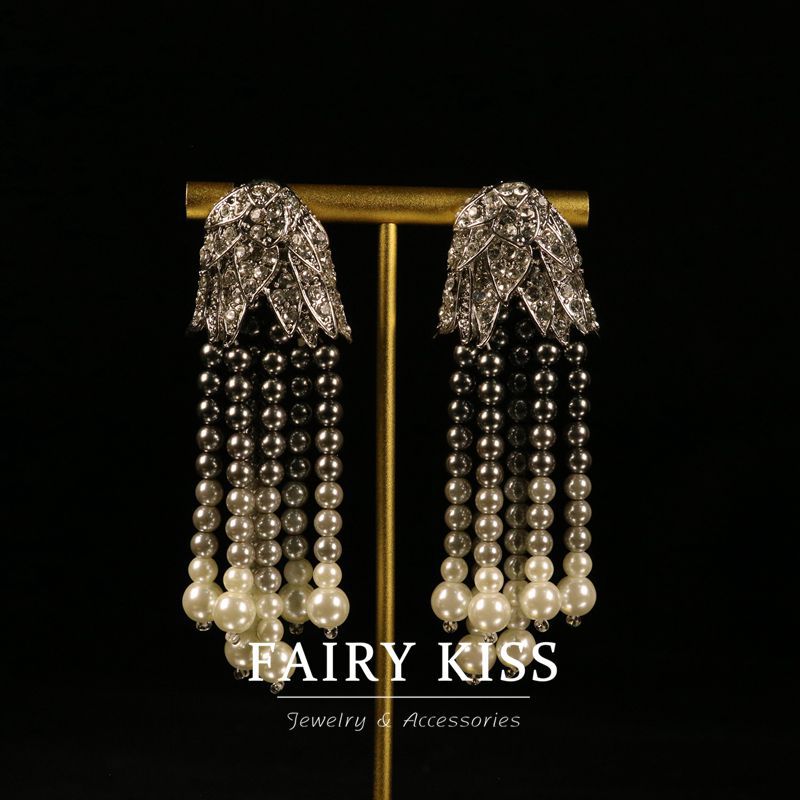 Exquisite fashion zirconia multi-layer pearl dragon necklace pave full of diamonds high quality jewelry