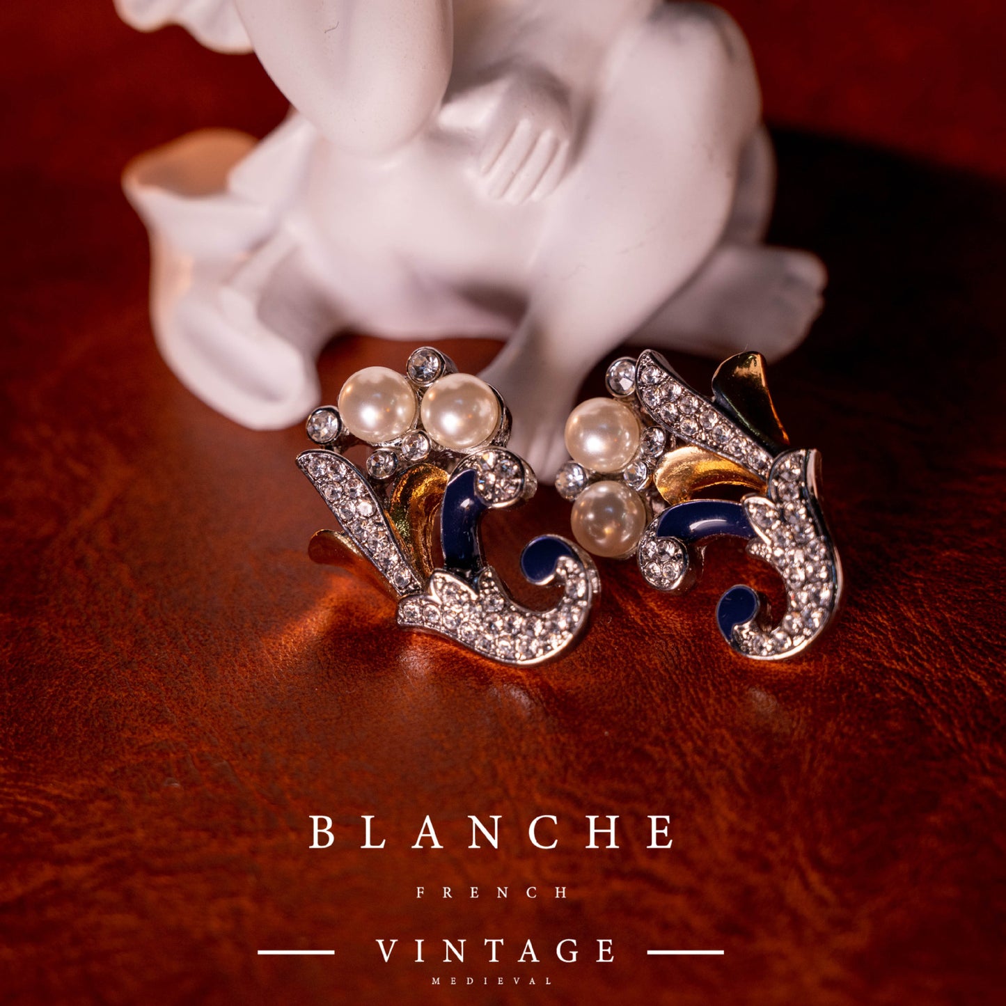 vintage 24 real gold plating process in Europe and the United States fashion temperament delicate and elegant retro earrings female