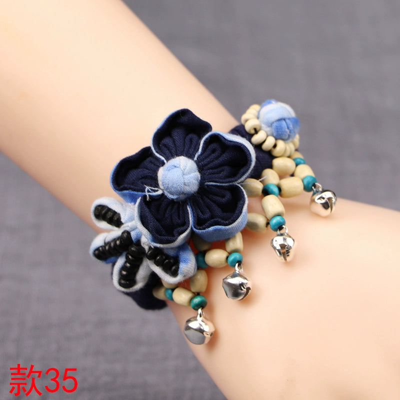 Ethnic style fashion versatile cloth bell bracelet dance female wrist bracelet hand jewelry