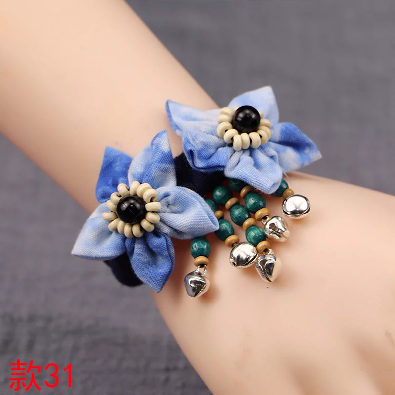Ethnic style fashion versatile cloth bell bracelet dance female wrist bracelet hand jewelry