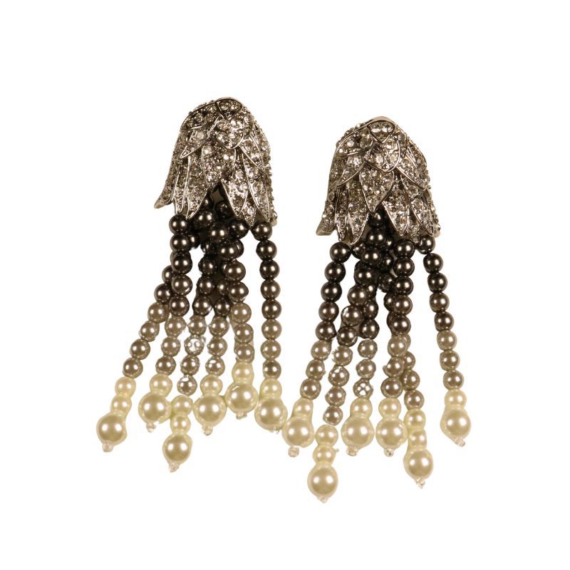 Exquisite fashion zirconia multi-layer pearl dragon necklace pave full of diamonds high quality jewelry