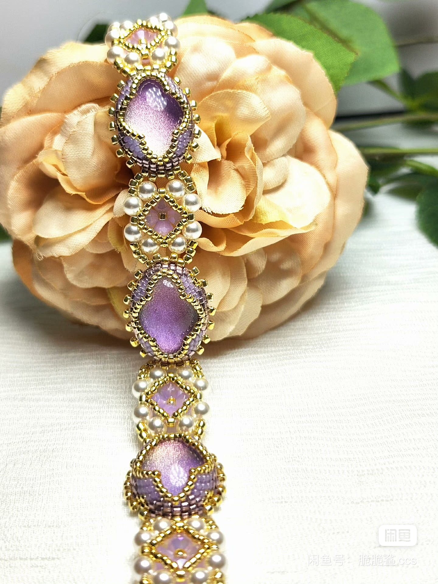 Luxury Haute Couture Victorian Bracelet, Women's Girls Beaded Bracelet