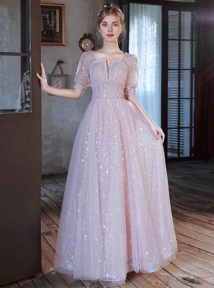 Pink Evening Gowns High-end Host Toast Dresses Engagement Dresses Adult Gowns Birthday Party Anniversary Dresses