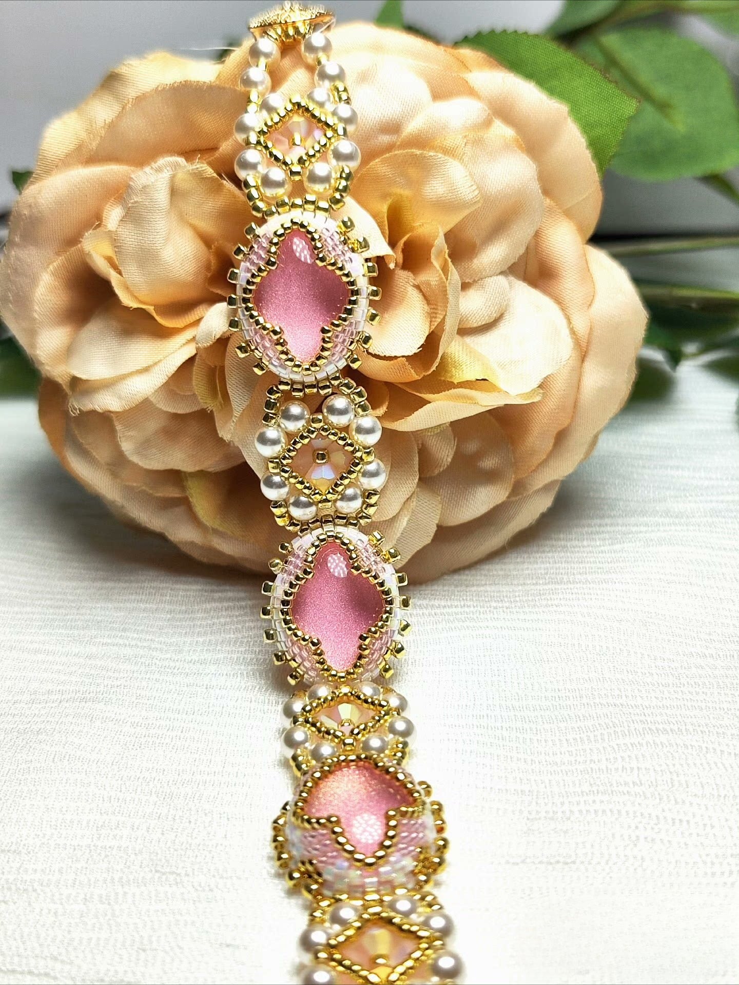 Luxury Haute Couture Victorian Bracelet, Women's Girls Beaded Bracelet