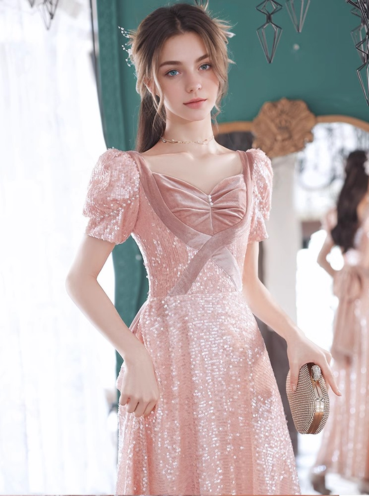 Pink Evening Dresses Banquet High-end Engagement Host Party Birthday Evening Dresses